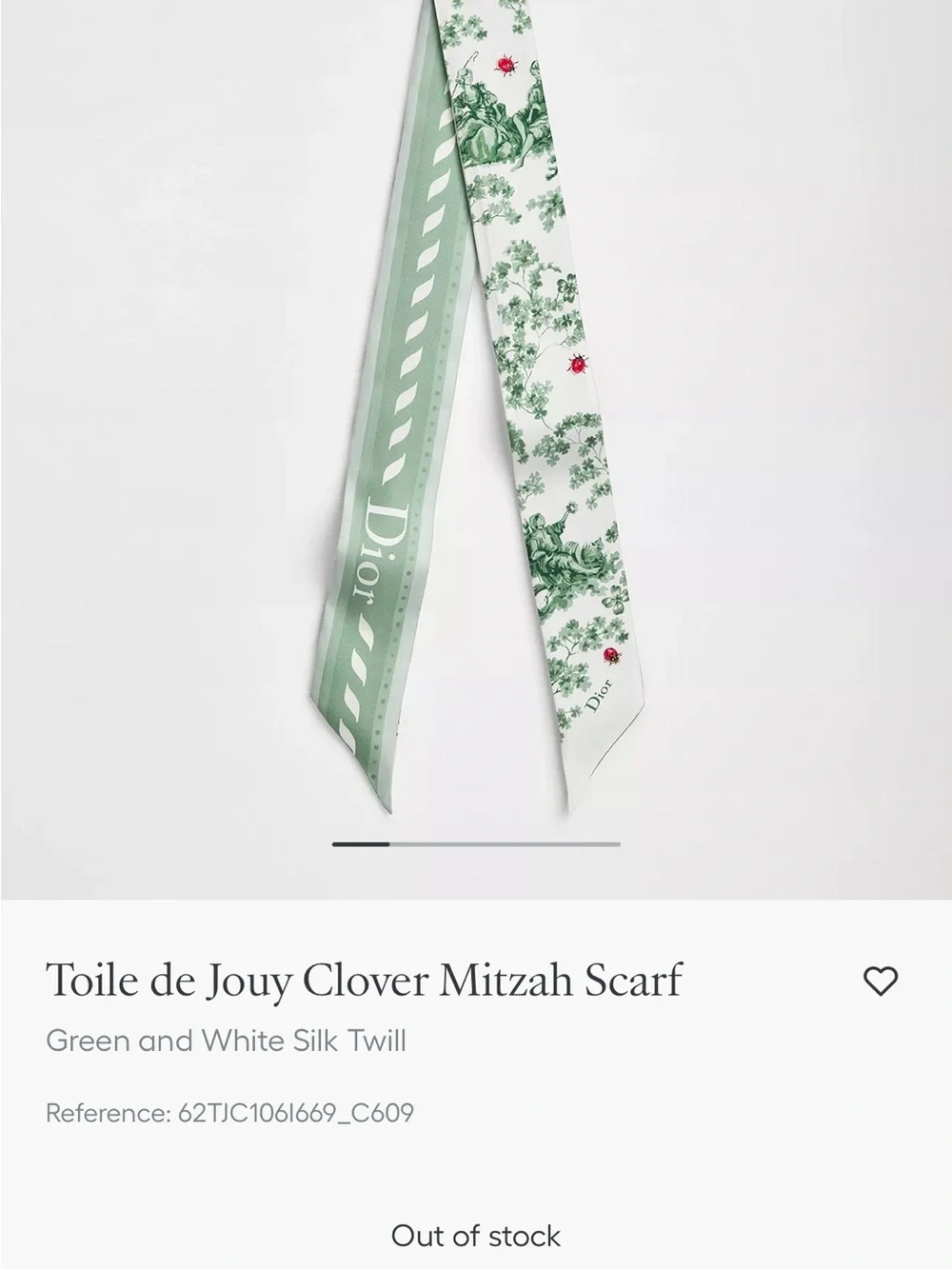 Dior Toile de Jouy Clover Mitzah Scarf 🍀